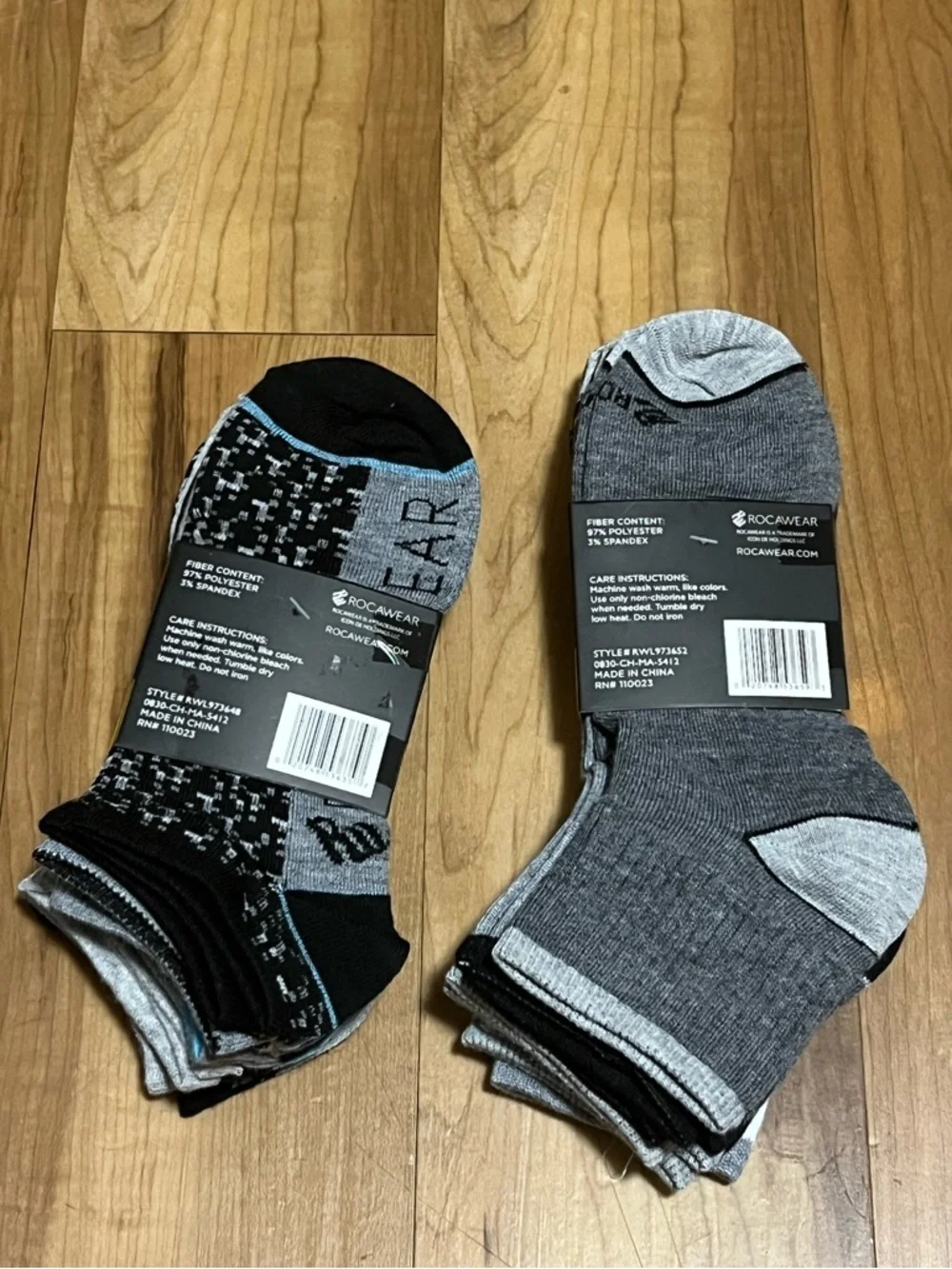 Rocawear 12 Pair Low Cut Socks Men Size 9-11 NWT